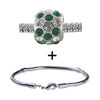 Green And Clear Round Rhinestone Bracelet Combination