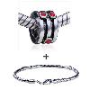 Wheel With Three January Garnet Color Birthstones European  ... 