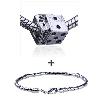 Overlapping Dices Pattern  European   Bead  Bracelet Combination