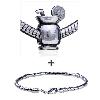 Beverage Glass Pattern European Bead Bracelet Combination