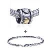 Cylindrical Shaped Crystal &amp;  Heart  Pattern European Bead  ... 