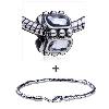 Classic Flower Pattern  European   Bead  Bracelet Combination