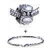  Crystal  Flower Pattern European Bead Bracelet Combination  ... 