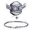 Angry Grandpa Pattern  European   Bead  Bracelet Combination