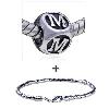 Sparkling Letter M Cube European  Bead   Bracelet  Combination