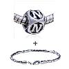 Dice Shaped  Letter   N  Pattern European Bead Bracelet  ... 
