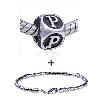 Dice Shaped Letter P Pattern European Bead Bracelet  ... 