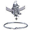 Chic Dwarf Officer Pattern European Bead Bracelet Combination