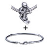 Cool Skier Pattern  European   Bead  Bracelet Combination