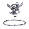 Stylish Skimeister Pattern  European   Bead  Bracelet Combination