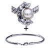 Flower &amp;  Pearl  Pattern European Bead  Bracelet  Combination
