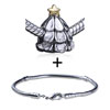 Plume Tall Hat Pattern European Bead Bracelet Combination