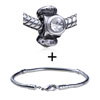 Triplicate  Crystal  Pattern European Bead Bracelet Combination