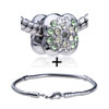 Round Shaped Delicate Crystal European Bead Bracelets Combination
