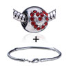 January Garnet Color Birthstone Many  Heart  European Bead  ... 