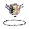 Birthstone Mixture European Bead Bracelets Combination  ... 