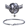 Round Shaped Dread Expression Pattern European Bead Bracelet Combination