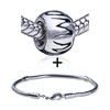 Round Shape Fire Pattern European Bead Bracelet Combination
