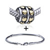 Drum Shaped  Heart  European Bead Bracelet Combination  ... 