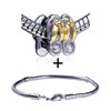 Stylish Flip Flop European Bead Bracelet Combination