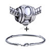 Drum Shaped  Crystal  Baguette Pattern European Bead Bracelet  ... 