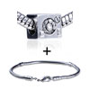 Square Shaped Circle Pattern European Bead Bracelet Combination