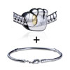Lifelike Cartoon Foot European Bead Bracelet Combination