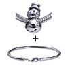 Chic Snowman Pattern European Bead Bracelet Combination  ... 