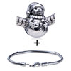 Snowman European  Bead   Bracelet  Combination