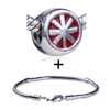 Round Union Jack European Bead Bracelet Combination