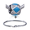 Triangle  Crystal Pattern European Bead Bracelet Combination