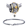 Topaz Drum Pattern European Bead Bracelet Combination