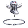 Shoe With Crystal European Bead Bracelet Combination