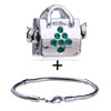  Emerald  Crystal Purse European Bead Bracelet Combination