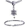 Dangle  Snowflake  European Bead Bracelet Combination