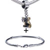 Dangle 2008 Scroll Pattern European Bead Bracelet Combination