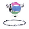 Colorful Drum Pattern European Bead Bracelet Combination
