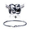 Black Triangle Pattern European Bead Bracelet Combination