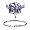  Blue  Crystal Flower European Bead Bracelet Combination  ... 