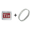 Red Tio Uncle Italian Charm  Bracelet 