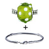 Round Lime Green Murano Glass Bracelet Combination