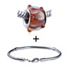  Red   Murano  Pattern European Bead Bracelet Combination  ... 