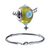  Black   Murano  Pattern European Bead Bracelet Combination  ... 