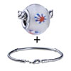 Blue  Red  And White  Flower  Murano Glass European Bead  ... 