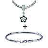 Five Point Flower With Rhinestones Bracelet Combination