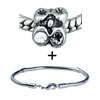 Round Abstract Star Flower And Rhinestones Bracelet  ... 