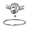 Silver Plated Plants On Heart Bracelet Combination