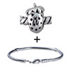 Silver Tone Strawberry Styled Bracelet Combination