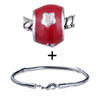 Circling Stars On Red Bracelet Combination