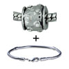 Round Patterned Studded  Bracelet  Combination